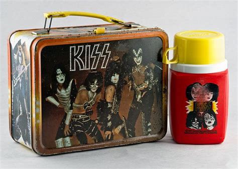 kiss metal lunch box|vintage kiss lunchbox.